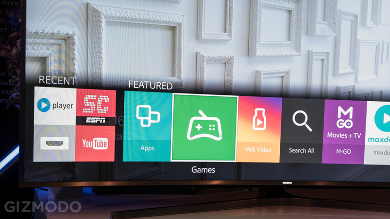 Illustration for article titled Samsung Made a 105-Inch Bendy UHD TV Because Why Wouldn't They
